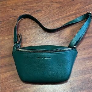 Poppy & Peonies Teal Crossbody Bag